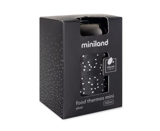 Termos Mancare Solida Deluxe 280 ml Silver Miniland, Culoare: Gri, Cantitate: 280ml