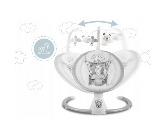 Leagan electric cu vibratii, muzica si jucarii Ricokids 705000, Gri,poza 3