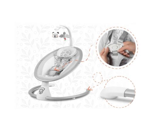 Leagan electric cu vibratii, muzica si jucarii Ricokids 705000, Gri,poza 5