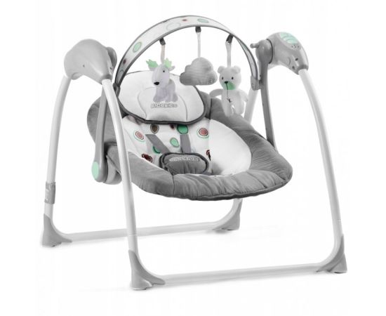 Leagan electric cu muzica Ricokids 7321 - Gri, Culoare: Gri
