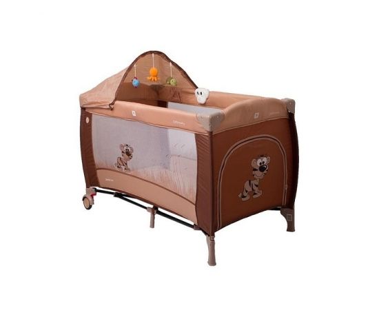 Patut pliabil Coto Baby Samba Lux Brown, Culoare: Maro, Dimensiuni: 120x60
