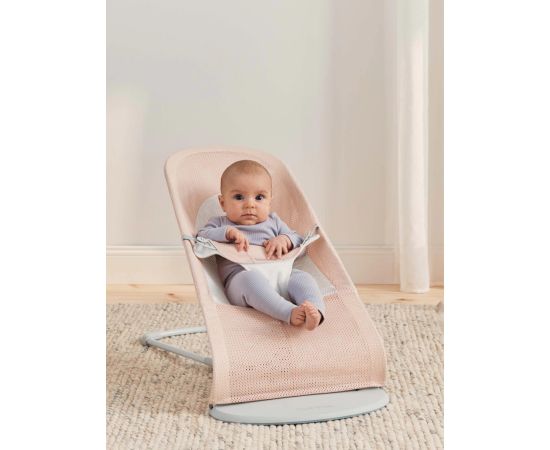 Balansoar Balance Soft, Pearly Pink/White, Mesh BabyBjorn, Culoare: Roz,poza 2