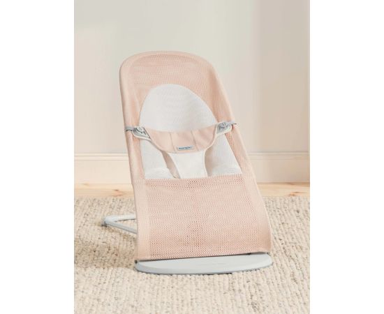Balansoar Balance Soft, Pearly Pink/White, Mesh BabyBjorn, Culoare: Roz,poza 4