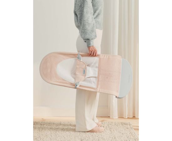 Balansoar Balance Soft, Pearly Pink/White, Mesh BabyBjorn, Culoare: Roz,poza 5