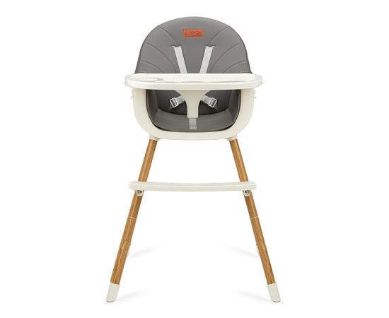 Scaun de masa copii Momi Flovi, Piele ecologica, Dark Grey, Culoare: Gri,poza 2