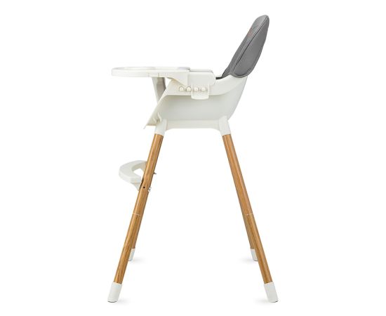 Scaun de masa copii Momi Flovi, Piele ecologica, Dark Grey, Culoare: Gri,poza 3