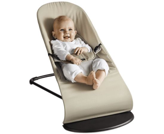 Balansoar BabyBjorn Balance Soft Khaki/Beige, Bumbac, Culoare: Bej,poza 4