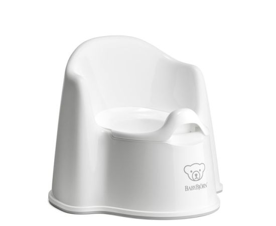 Olita cu protectie spate Potty Chair White BabyBjorn, Culoare: Alb