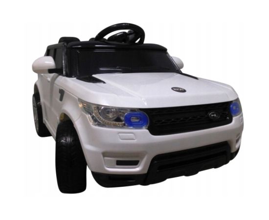 Masinuta electrica cu telecomanda si roti din spuma EVA Cabrio F1 R-Sport - Alb, Culoare: Alb, Capacitate acumulator: 6V