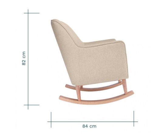 Fotoliu pentru alaptat 2 in 1 Noah - Stone Tutti Bambini, Culoare: Crem,poza 12