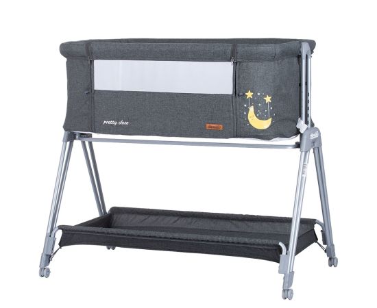 Patut Co-Sleeper Chipolino Pretty Close anthracite, Culoare: Gri