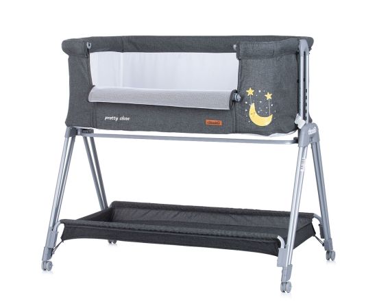 Patut Co-Sleeper Chipolino Pretty Close anthracite, Culoare: Gri,poza 4