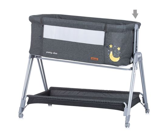 Patut Co-Sleeper Chipolino Pretty Close anthracite, Culoare: Gri,poza 5