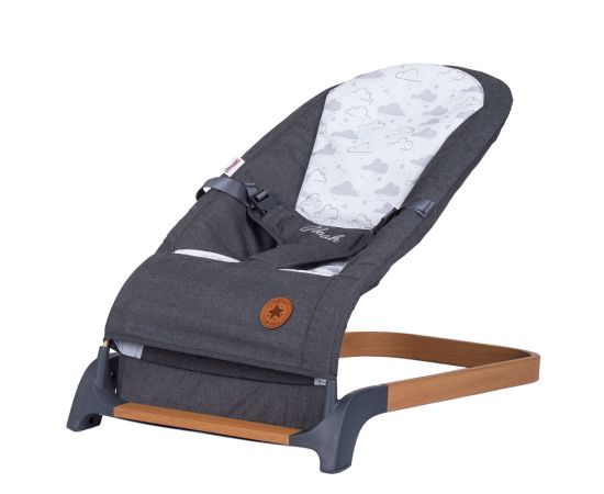 Scaunel balansoar Chipolino Noah anthracite wood, Culoare: Gri,poza 2