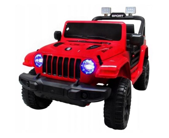 Masinuta electrica cu telecomanda cu baterii si functie de balansare Jeep X10 TS-159 R-Sport - Rosu, Culoare: Rosu, Capacitate acumulator: 12V