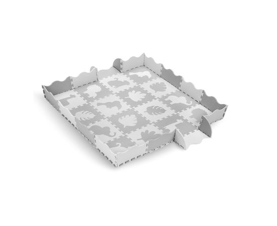 Covoras de joaca Puzzle 150x150 cm, Momi Zawi - Grey, Culoare: Gri