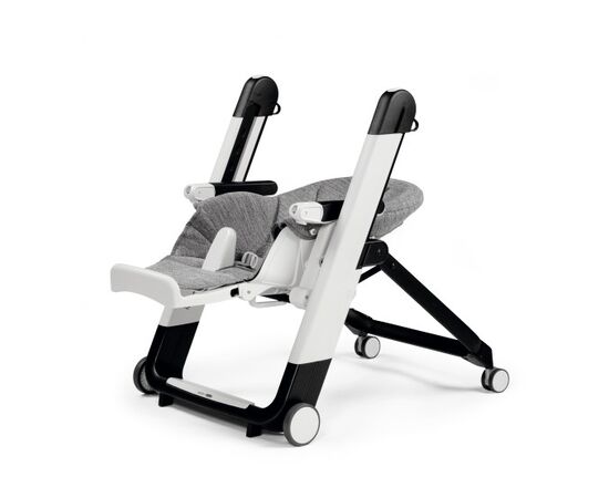 Scaun De Masa 2 in 1 Peg Perego, Siesta Follow Me, Wonder Grey, 0 - 15 Kg, Culoare: Alb/Gri,poza 6