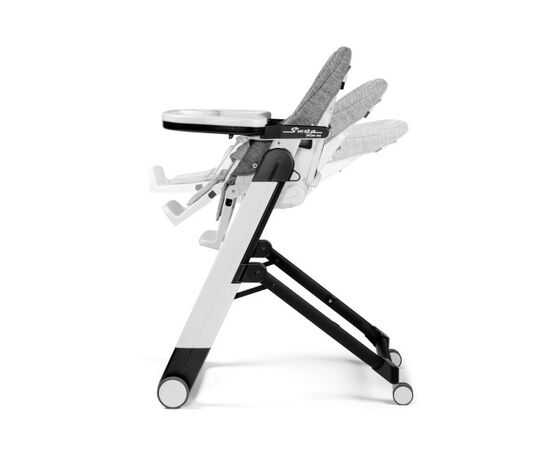 Scaun De Masa 2 in 1 Peg Perego, Siesta Follow Me, Wonder Grey, 0 - 15 Kg, Culoare: Alb/Gri,poza 4