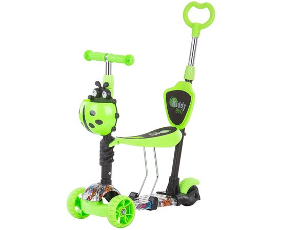 Trotineta Chipolino Kiddy Evo 3 in 1 cu maner green graffiti, Culoare: Verde