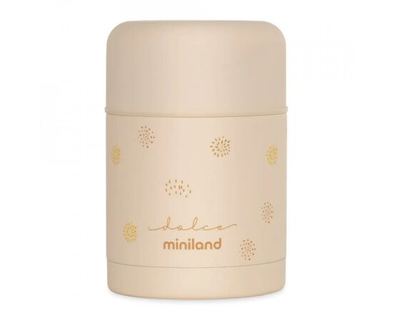 Termos mancare solida 600 ml Vanilla Miniland, Culoare: Crem, Cantitate: 600ml