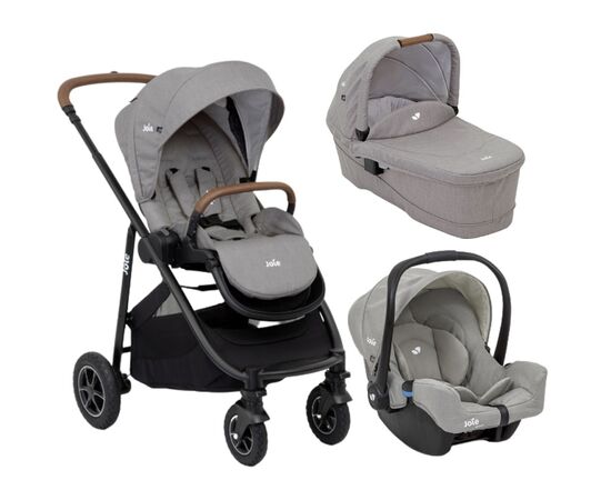 Carucior pentru copii multifunctional 3 in 1 Joie Versatrax Gray/Pebble