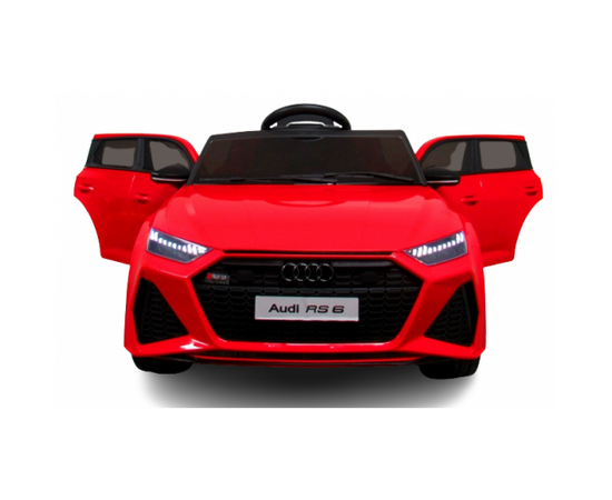 Masinuta electrica cu telecomanda Audi RS6 R-Sport - Rosu, Culoare: Rosu, Capacitate acumulator: 12V