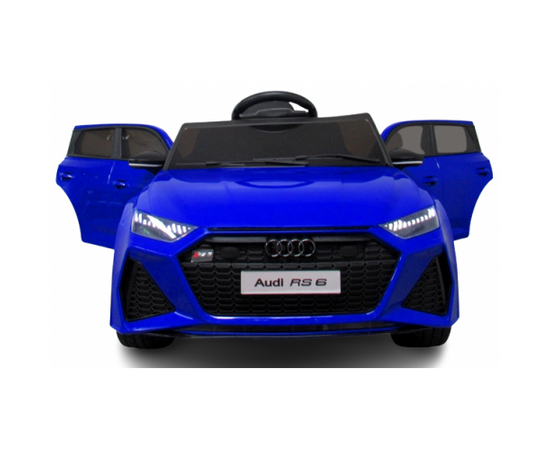 Masinuta electrica cu telecomanda Audi RS6 R-Sport - Albastru, Culoare: Albastru, Capacitate acumulator: 12V