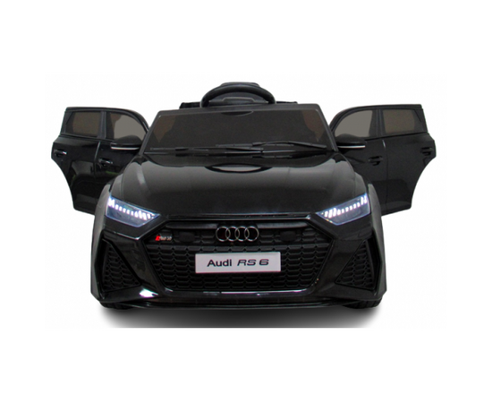 Masinuta electrica cu telecomanda Audi RS6 R-Sport - Negru, Culoare: Negru, Capacitate acumulator: 12V