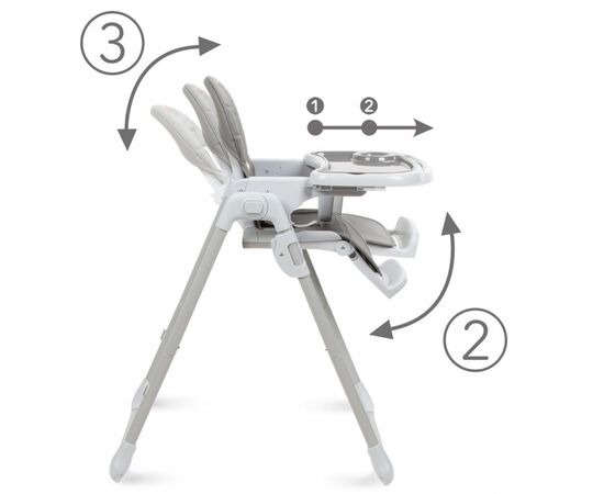 Scaun de masa multifunctional Kidwell BENO Gray, Culoare: Gri,poza 4