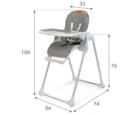 Scaun de masa multifunctional Kidwell BENO Gray, Culoare: Gri,poza 10