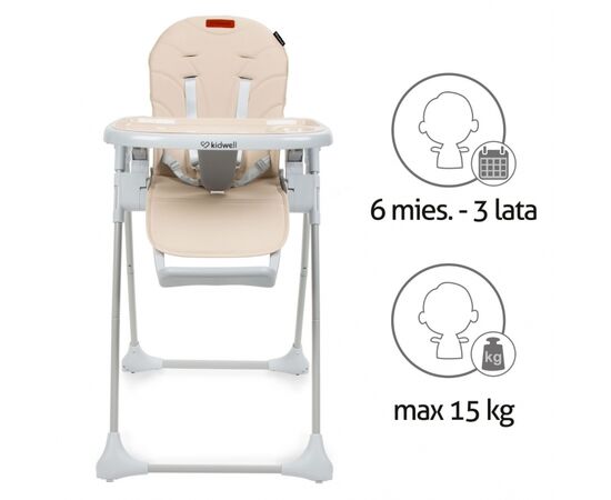 Scaun de masa multifunctional Kidwell BENO Beige, Culoare: Crem,poza 5