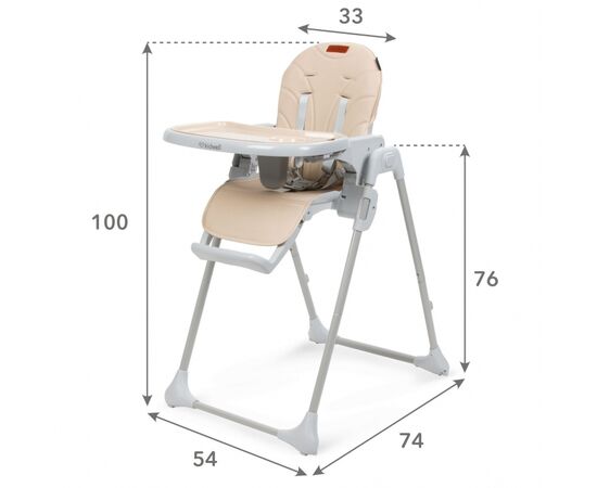 Scaun de masa multifunctional Kidwell BENO Beige, Culoare: Crem,poza 9
