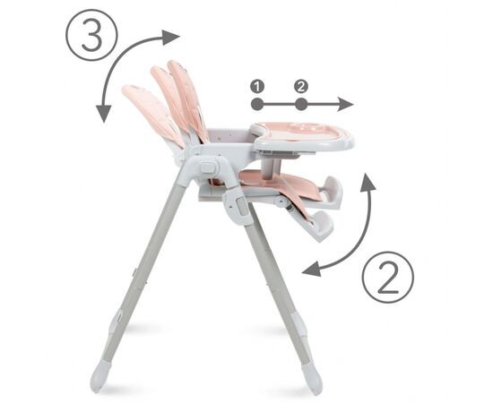 Scaun de masa multifunctional Kidwell BENO Pink, Culoare: Roz,poza 4
