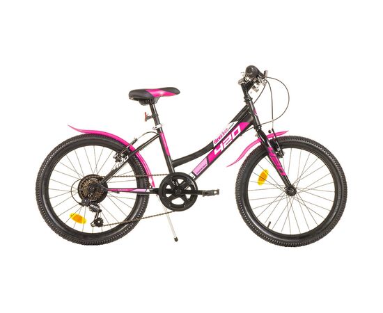 Bicicleta copii Dino Bikes 20' MTB fete Sport negru cu 6 viteze, Culoare: Negru, Dimensiuni: 20 inch