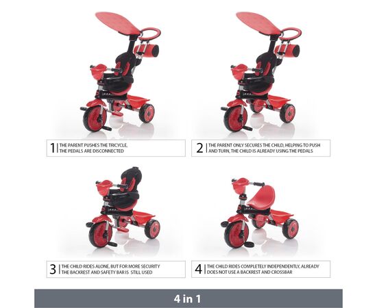 Tricicleta reglabila Zopa ZooGo Bee,poza 6