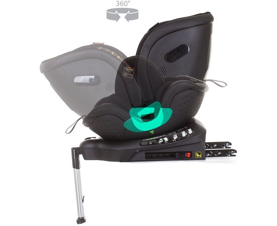 Scaun auto Chipolino Max Safe I-Size 40-150 cm ebony cu sistem Isofix, Culoare: Negru, Grupa: 0-36kg (0 luni - 12 ani),poza 7
