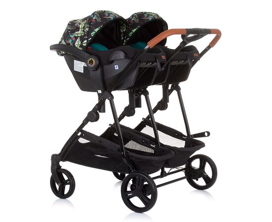Carucior gemeni Chipolino Duo Smart 3 in 1 exotic, Culoare: Multicolor,poza 11