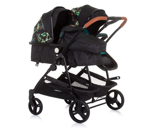 Carucior gemeni Chipolino Duo Smart 2 in 1 exotic, Culoare: Multicolor,poza 3