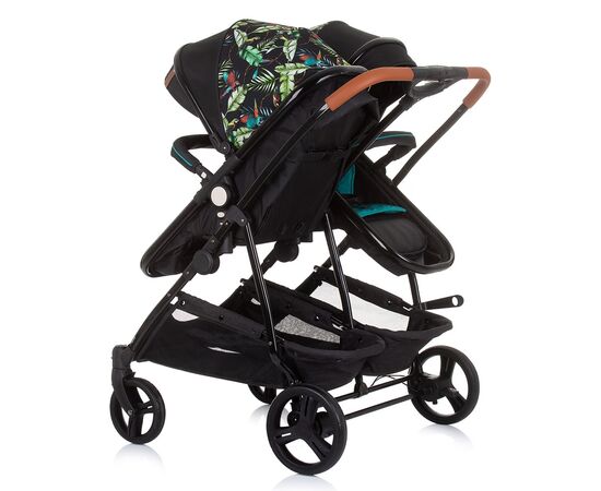 Carucior gemeni Chipolino Duo Smart 2 in 1 exotic, Culoare: Multicolor,poza 4