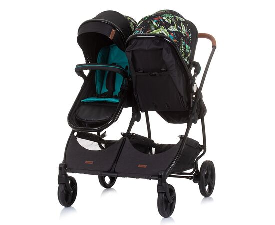 Carucior gemeni Chipolino Duo Smart 2 in 1 exotic, Culoare: Multicolor,poza 5