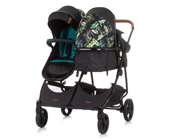 Carucior gemeni Chipolino Duo Smart 2 in 1 exotic, Culoare: Multicolor,poza 6