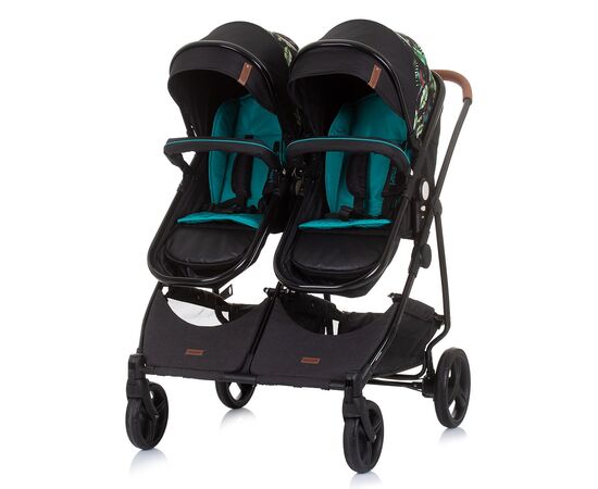 Carucior gemeni Chipolino Duo Smart 2 in 1 exotic, Culoare: Multicolor,poza 7