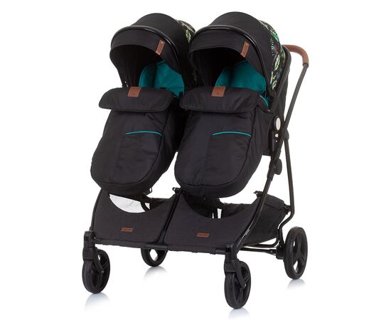 Carucior gemeni Chipolino Duo Smart 2 in 1 exotic, Culoare: Multicolor,poza 8