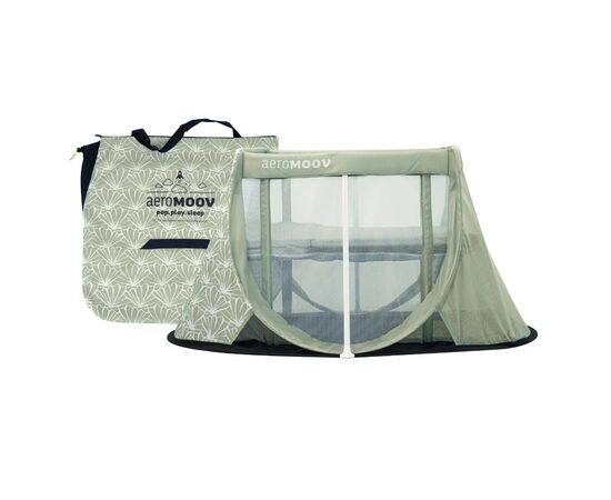 Patut Pliant Pop Up Aeromoov, Seashell Olive, Culoare: Verde, Dimensiuni: 120x60