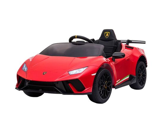 Masinuta electrica Chipolino Lamborghini Huracan red cu scaun din piele si roti EVA, Culoare: Rosu