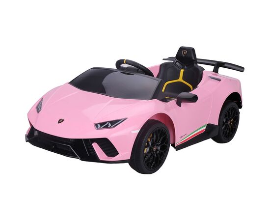 Masinuta electrica Chipolino Lamborghini Huracan pink cu scaun din piele si roti EVA, Culoare: Roz