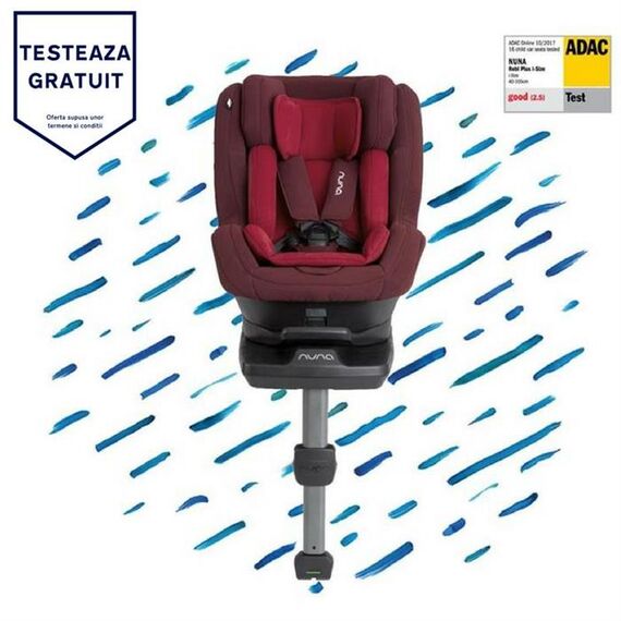 Scaun auto Nuna REBL PLUS 360° i-Size Berry, nastere - 105 cm - poza 5 - ExclusivMAG.ro
