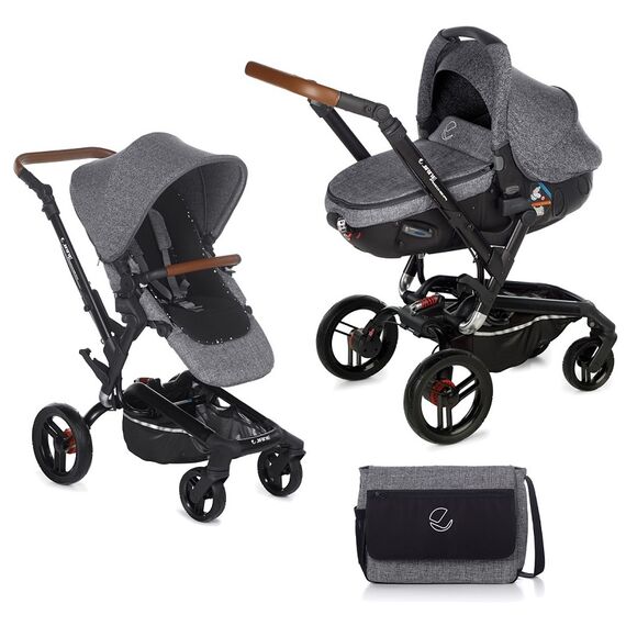 Carucior 3 in 1 Jane Rider Reverse Matrix Light 2 Squared, Culoare: Gri/Negru  - ExclusivMAG.ro