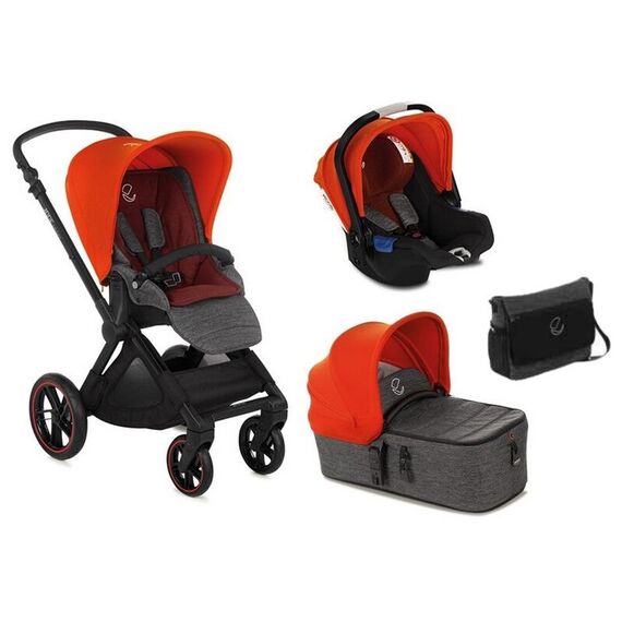 Carucior Muum Micro Koos i-Size Nomads Jane, Culoare: Gri/Rosu  - ExclusivMAG.ro