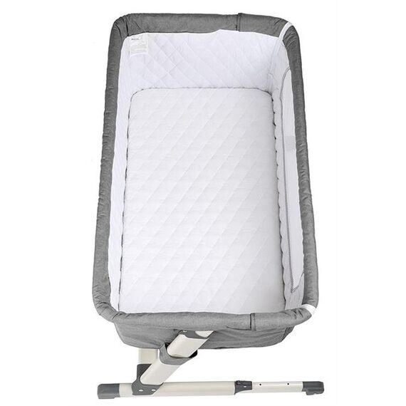 Patut co-sleeper 2 in 1 Together Grey BabyGo, Culoare: Gri, Dimensiuni: 95x65 - poza 4 - ExclusivMAG.ro